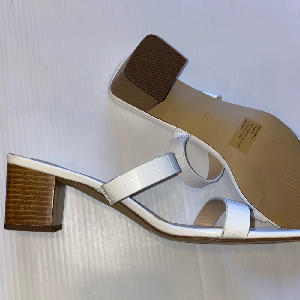 H Halston Croc Embossed Vegan Leather Sandals - Picture 4 of 4